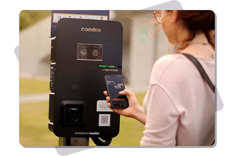 Noodoe AC11P charger - ev fast charger - 11kw ev charger - ev charging stations australia - type 2 charger - type 2 charging - 22kw ev charger - evse charger